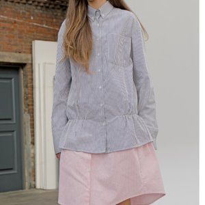 [Brand New] One dress shirt (blue-pink)